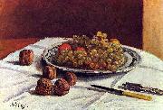 Alfred Sisley Trauben und Nusse oil painting